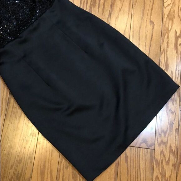 𝅺black Tie Oleg Cassini Embellished Dress Size 10 - Picture 4 of 8